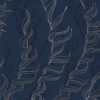 Обои LOYMINA Hygge Флизелин (1*10,05) Синий, Листья/Геометрия арт-Hg4 021 — фото 1, Обои для стен