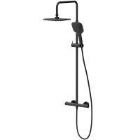 Душевая система Damixa Option с термостатом Черная матовая арт-DX218092300 — фото 1, Душевые стойки