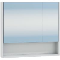 Зеркальный шкаф СанТа Сити 70 Белый арт-700352 — фото 1, Зеркальные шкафы в ванную