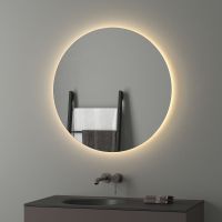 Зеркало Evoform Ledshine d80 с подсветкой 21 W - без выключателя - теплый белый свет арт-BY 2555 — фото 2, Зеркала в ванную комнату