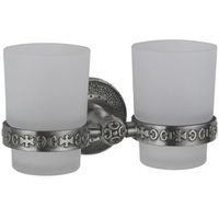 Подстаканник двойной ZorG SL Серебро арт-AZR 04 SL — фото 1, Стаканы для зубных щеток