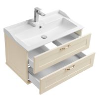 Тумба под раковину Aquaton Леон 80 подвесная Дуб бежевый арт-1A186301LBPR0 — фото 2, Тумбы под раковину