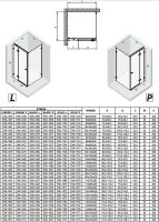 Душевой уголок New Trendy Avexa Black 100x110 L профиль Черный стекло прозрачное арт-EXK-1592 — фото 14, Прямоугольные душевые уголки