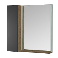 Подвесной шкаф Aquaton Терра 24 Дуб кантри Антрацит арт-1A247403TEKA0 — фото 3, Шкафы для ванной