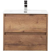 Тумба под раковину BelBagno Kraft 60 подвесная Rovere Tabacco арт-KRAFT-600-2C-SO-RT — фото 1, Тумбы под раковину