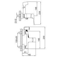 Гигиенический душ со смесителем Frap H71 Хром арт-F2071 — фото 11, Гигиенические души