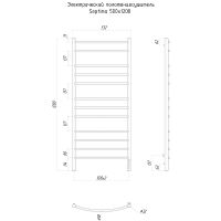 Электрический полотенцесушитель Ravak Septima 50x120 ТЭН слева Хром арт-X04000083727 — фото 2, Электрические полотенцесушители