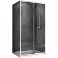 Душевой уголок Abber Schwarzer Diamant 100x60 профиль Хром стекло прозрачное арт-AG30100H-S60 — фото 1, Прямоугольные душевые уголки