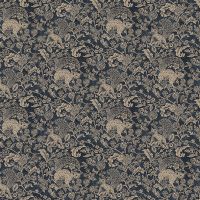 Обои Milassa Classic Estate Флизелин (1*10,05) Бирюзовый/Черный/Бежевый, Животные/Цветы/Листья арт-EST7 018 — фото 1, Обои для стен