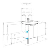 Тумба под раковину Aquaton Йорк 56 Белая Выбеленное дерево арт-1A170201YOAY0 — фото 7, Тумбы под раковину