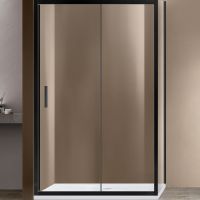 Душевой уголок Vincea Garda 130х80 профиль Черный стекло прозрачное арт-VSR-1G8013CLB — фото 1, Прямоугольные душевые уголки