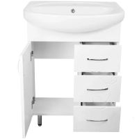 Тумба под раковину Style Line Эко Фьюжн 24 65 Белая глянцевая арт-ЛС-00002285 — фото 4, Тумбы под раковину