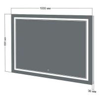 Зеркало Бриклаер Эстель-2 100 с подсветкой с сенсорным выключателем арт-4627125414305 — фото 4, Зеркала в ванную комнату