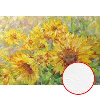 Фреска Ortograf Цветы 8024 Фактура бархат FX Флизелин (2,9*2) Желтый/Зеленый, Цветы/Живопись арт-8024 (бархат FX) — фото 1, Фрески