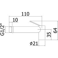 Гигиенический душ Paffoni медовое золото арт-ZDOC120HG — фото 2, Гигиенические души