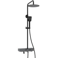 Душевая система WasserKRAFT с термостатом Черная матовая арт-A114.258.130.CB Thermo — фото 5, Душевые стойки