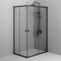 Душевой уголок AM.PM Sunny 120х80 профиль Черный матовый стекло прозрачное арт-W87G-403-12080-BT — фото 2, Прямоугольные душевые уголки