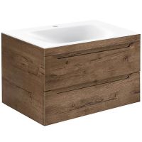 Тумба под раковину Vincea Fine 80 подвесная V.Oak арт-VMC-2F800VO — фото 1, Тумбы под раковину