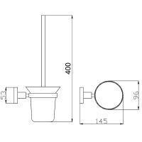 Ершик для унитаза Rav Slezak Colorado Золотистый крацованный арт-COA0500ZK — фото 2, Ершики для унитаза