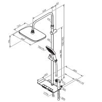 Товар: Душевая система Damixa Gala с термостатом Хром арт-953770000 - фото 7 Душевая система Damixa Gala с термостатом Хром арт-953770000 — фото 7, Душевые стойки