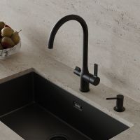 Дозатор для моющего средства Iddis Kitchen Line Черный арт-SDIBL00i59 — фото 4, Дозаторы для кухонных моек