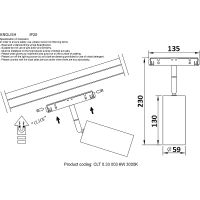 Трековый светильник Crystal Lux Space Черный арт-CLT 0.33 003 12W BL 3000K — фото 2, Трековые светильники