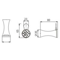 Крючок CeramaLux Virginia Хром арт-94301A — фото 2, Крючки для полотенец