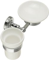 Стакан для зубных щеток с мыльницей Migliore Mirella Хром арт-17244 — фото 2, Стаканы для зубных щеток