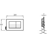 Клавиша смыва Jacob Delafon Хром глянцевый арт-E20858-CP — фото 3, Кнопки смыва