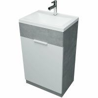 Тумба с раковиной 1MarKa Revo 50H Бетон светло-серый арт-У99085 — фото 1, Тумбы с раковиной