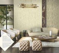 Обои Decori-Decori Carrara 2 Винил на флизелине (1,06*10,05) Бежевый/Золотой, Мрамор арт-83695 — фото 2, Обои для стен