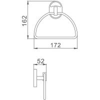 Кольцо для полотенец Haiba Хром арт-HB1904-2 — фото 2, Полотенцедержатели
