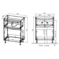 Товар: Тумба под раковину Style Line Бергамо 60 Серая антискрейч арт-СС-00002309 - фото 6 Тумба под раковину Style Line Бергамо 60 Серая антискрейч арт-СС-00002309 — фото 6, Тумбы под раковину