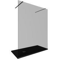 Душевая перегородка Allen Brau Infinity 2 160 профиль Черный браш стекло тонированное арт-3.21058.BBA.T — фото 4, Душевые перегородки