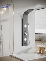 Душевая панель Ceruttispa Twin BS с гидромассажем Хром арт-CT9986 — фото 2, Душевые панели