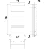Товар: Водяной полотенцесушитель Terminus Енисей П13 500х1000 с полкой Хром, нижнее подключение, G 1/2" ВР, с угловым соединением арт-4670078529572 - фото 4 Водяной полотенцесушитель Terminus Енисей П13 500х1000 с полкой Хром, нижнее подключение, G 1/2" ВР, с угловым соединением арт-4670078529572 — фото 4, Водяные полотенцесушители