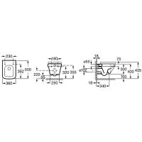 Унитаз Roca Dama-N Compact подвесной без сиденья арт-346788000 — фото 3, Подвесные унитазы