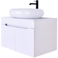 Товар: Тумба с раковиной Orange Санторини 80 подвесная Белая глянцевая арт-Sa-80TUW+RA - фото 2 Тумба с раковиной Orange Санторини 80 подвесная Белая глянцевая арт-Sa-80TUW+RA — фото 2, Тумбы с раковиной