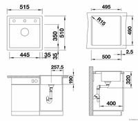 Товар: Кухонная мойка Blanco Dalago 5 Серый беж арт-518528 - фото 5 Кухонная мойка Blanco Dalago 5 Серый беж арт-518528 — фото 5, Кухонные мойки