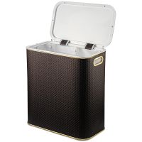 Товар: Корзина для белья Geralis Punto Шоколад, кант Золото, малая арт-PCG-M - фото 2 Корзина для белья Geralis Punto Шоколад, кант Золото, малая арт-PCG-M — фото 2, Корзины для белья