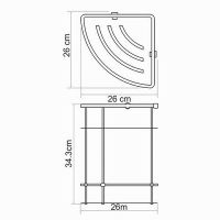 Товар: Полка корзина WasserKRAFT угловая Хром арт-K-522 - фото 4 Полка корзина WasserKRAFT угловая Хром арт-K-522 — фото 4, Полки для ванной и душа