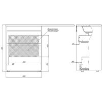 Тумба с раковиной Aquanet Токио 130 L Дуб веллингтон арт-335589 — фото 13, Тумбы с раковиной