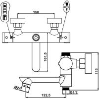 Душевая система Swedbe Hermes с термостатом Хром арт-9090 — фото 13, Душевые стойки