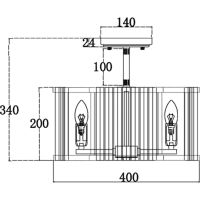 Люстра Maytoni Neoclassic Solar Прозрачная Золото арт-MOD087CL-04G — фото 4, Люстры