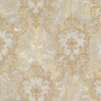 Обои Decori-Decori Carrara 2 Винил на флизелине (1,06*10,05) Бежевый/Золотой, Дамаск арт-83602 — фото 1, Обои для стен