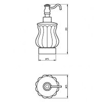 Дозатор для жидкого мыла Migliore Olivia Бронза Белый арт-17421 — фото 2, Дозаторы