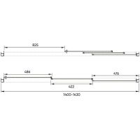 Душевая дверь Veconi Vianno VN-31 140 профиль Хром стекло прозрачное арт-VN31-140-01-C5 — фото 9, Раздвижные душевые двери