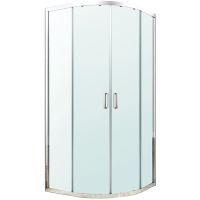 Душевой уголок Berges Solo R 80х80 профиль Хром сильвер стекло прозрачное арт-061101 — фото 1, Душевые уголки четверть круга