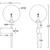 Настенный светильник Maytoni Modern Mood Прозрачный Черный арт-MOD172WL-01B — фото 6, Бра
