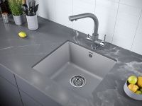 Кухонная мойка Paulmark Gera 50 Серый металлик арт-PM104546-GRM — фото 3, Кухонные мойки